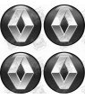 RENAULT Wheel centre Gel Badges Stickers decals x4