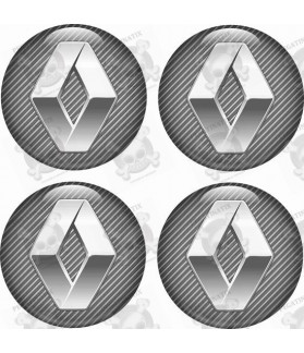 RENAULT Wheel centre Gel Badges Aufkleber x4 (Kompatibles Produkt)
