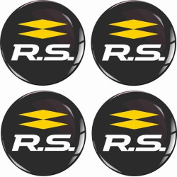 RENAULT RS Wheel centre Gel Badges Aufkleber x4