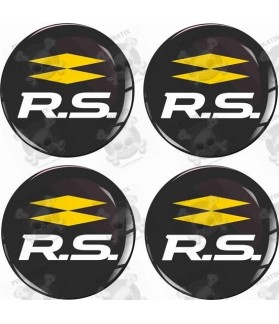 RENAULT RS Wheel centre Gel Badges adesivos x4