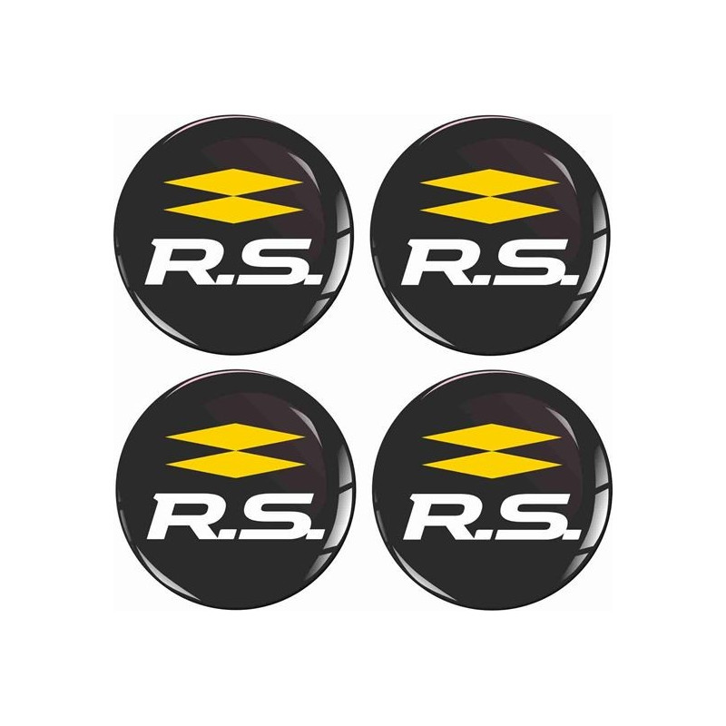 RENAULT RS Wheel centre Gel Badges Aufkleber x4