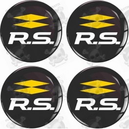 RENAULT RS Wheel centre Gel Badges Autocollant x4