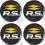 RENAULT RS Wheel centre Gel Badges Autocollant x4 (Produit compatible)