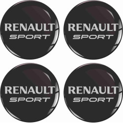 RENAULT Wheel centre Gel Badges Adesivi x4