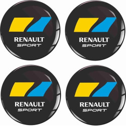 RENAULT Wheel centre Gel Badges adesivos x4