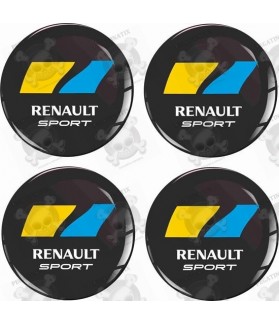 RENAULT Wheel centre Gel Badges Stickers decals x4 (Compatible Product)