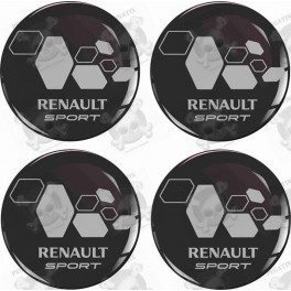 RENAULT Wheel centre Gel Badges Aufkleber x4