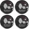 RENAULT Wheel centre Gel Badges Aufkleber x4