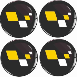 RENAULT Wheel centre Gel Badges Stickers decals x4