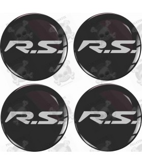 RENAULT RS Trophy Wheel centre Gel Badges Adhesivos x4