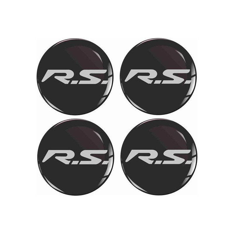 RENAULT RS Trophy Wheel centre Gel Badges Adesivi x4