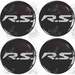 RENAULT RS Trophy Wheel centre Gel Badges Stickers decals x4