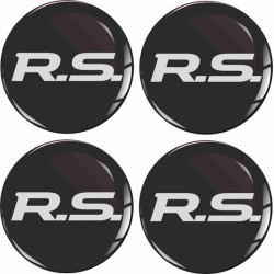 RENAULT RS Wheel centre Gel Badges Stickers decals x4