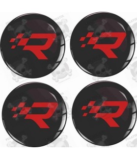 RENAULT R26R Wheel centre Gel Badges Stickers decals x4 (Compatible Product)