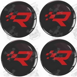 RENAULT R26R Wheel centre Gel Badges Autocollant x4