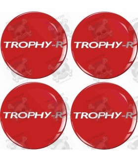 RENAULT Trophy Wheel centre Gel Badges Stickers decals x4 (Compatible Product)