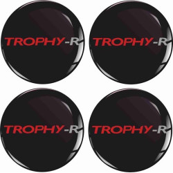 RENAULT Trophy Wheel centre Gel Badges Adesivi x4