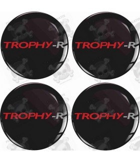 RENAULT Trophy Wheel centre Gel Badges Stickers decals x4 (Compatible Product)