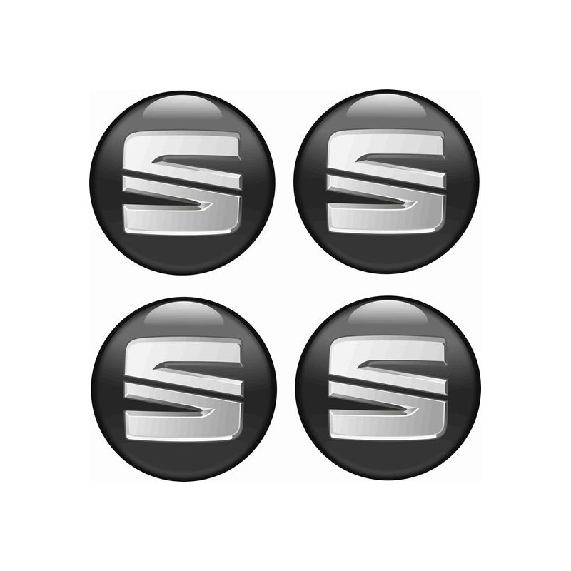 SEAT Wheel centre Gel Badges Adhesivos x4