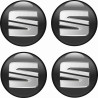 SEAT Wheel centre Gel Badges Autocollant x4