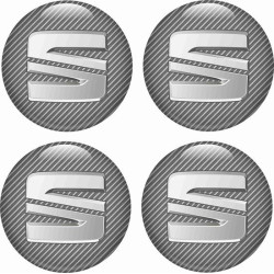 SEAT Wheel centre Gel Badges adesivos x4