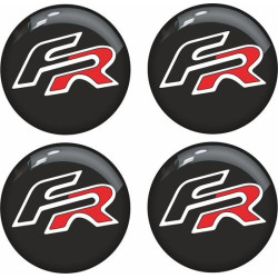 SEAT LEÓN FR Wheel centre Gel Badges adesivos x4