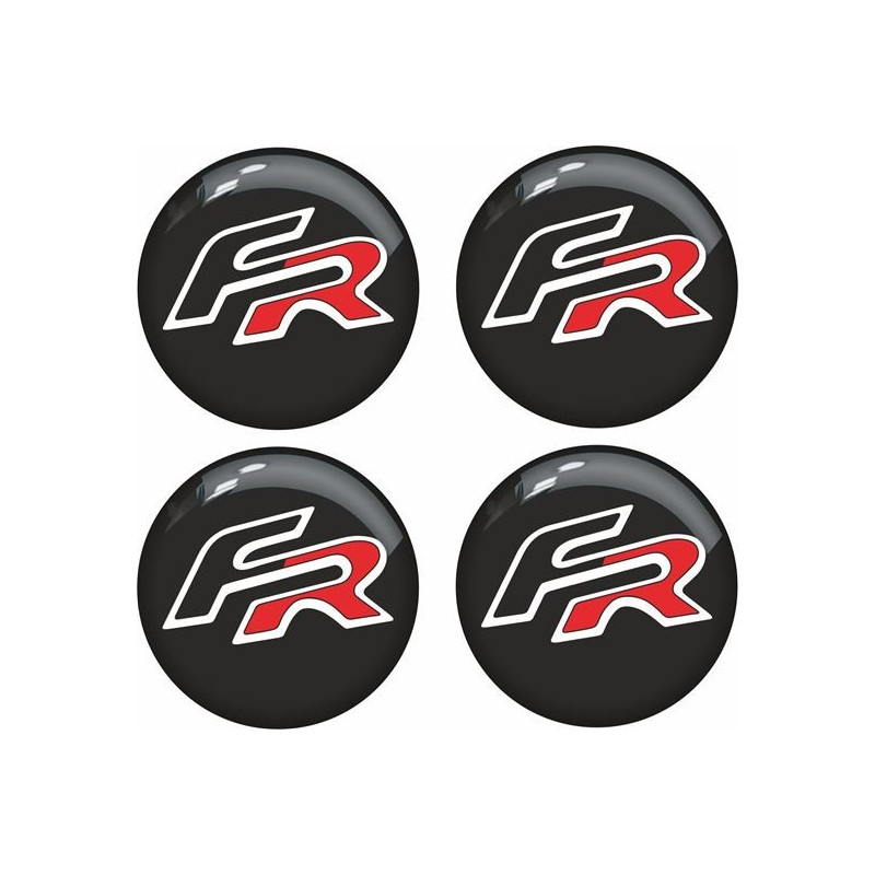 SEAT LEÓN FR Wheel centre Gel Badges Stickers decals x4