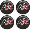 SEAT LEÓN FR Wheel centre Gel Badges Stickers decals x4