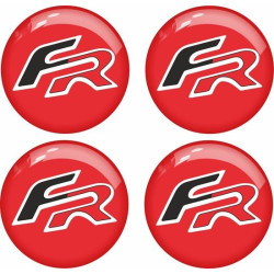 SEAT LEÓN FR Wheel centre Gel Badges Adesivi x4