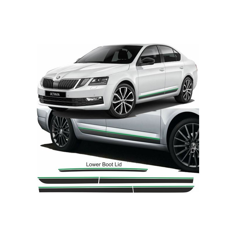 Skoda Octavia 2013-2016  side Stripes AUFKLEBER