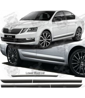 Skoda Octavia 2013-2016 side Stripes STICKERS (Compatible Product)