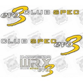 Impreza WRX Club Spec Evo 3 STICKERS