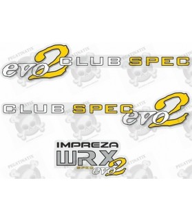 Impreza WRX Club Spec Evo 2 STICKERS (Compatible Product)