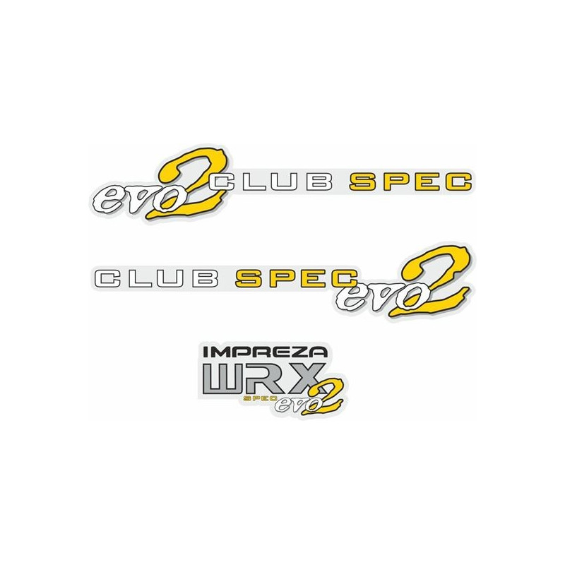Impreza WRX Club Spec Evo 2 ADHESIVOS
