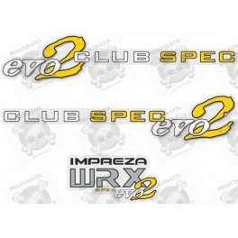 Impreza WRX Club Spec Evo 2 AUFKLEBER