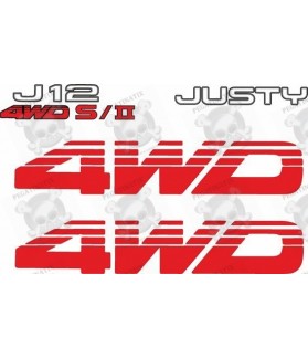 Subaru Justy 4WD J12 ADESIVOS (Produto compatível)