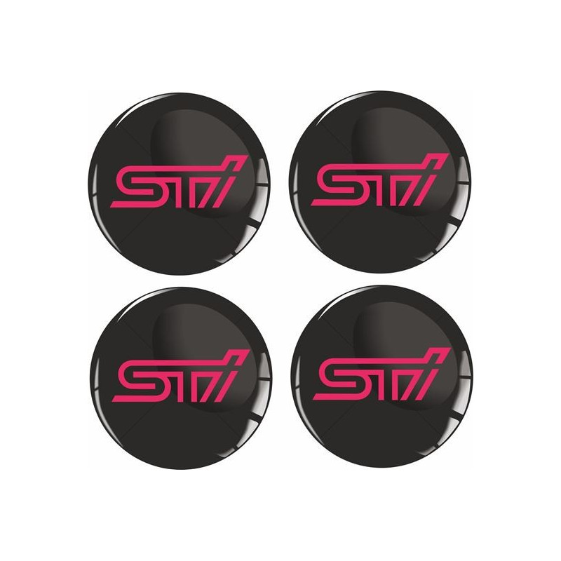 SUBARU Wheel centre Gel Badges Autocollant x4