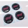 SUBARU Wheel centre Gel Badges adesivos x4