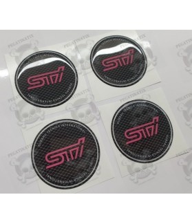 SUBARU Wheel centre Gel Badges Autocollant x4 (Produit compatible)