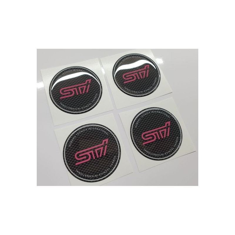 SUBARU Wheel centre Gel Badges Adhesivos x4