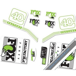 DECALS FOX FACTORY 40 2016 STICKERS KIT WHITE FORKS