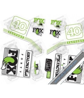 DECALS FOX FACTORY 40 2016 STICKERS KIT WHITE FORKS (Compatible Product)