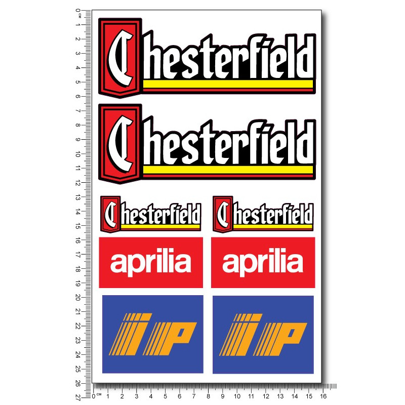 Aprilia Racing Chesterfield 16 x26cm Laminated (Producto compatible)