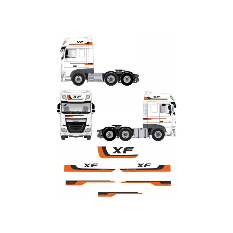 DAF XF Euro 6 Super Space adesivi (Prodotto compatibile)