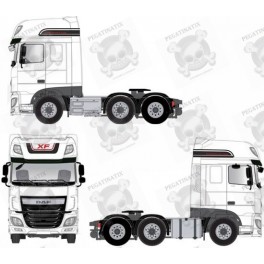 DAF XF Euro 6 Super space stickers (Compatible Product)