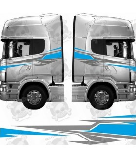 Truck cab full side Graphics adhesivos (Producto compatible)