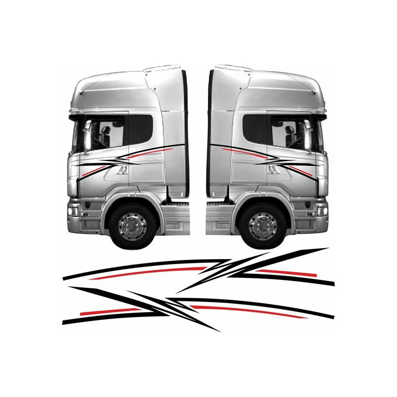 Truck cab full side Graphics adesivos (Produto compatível)