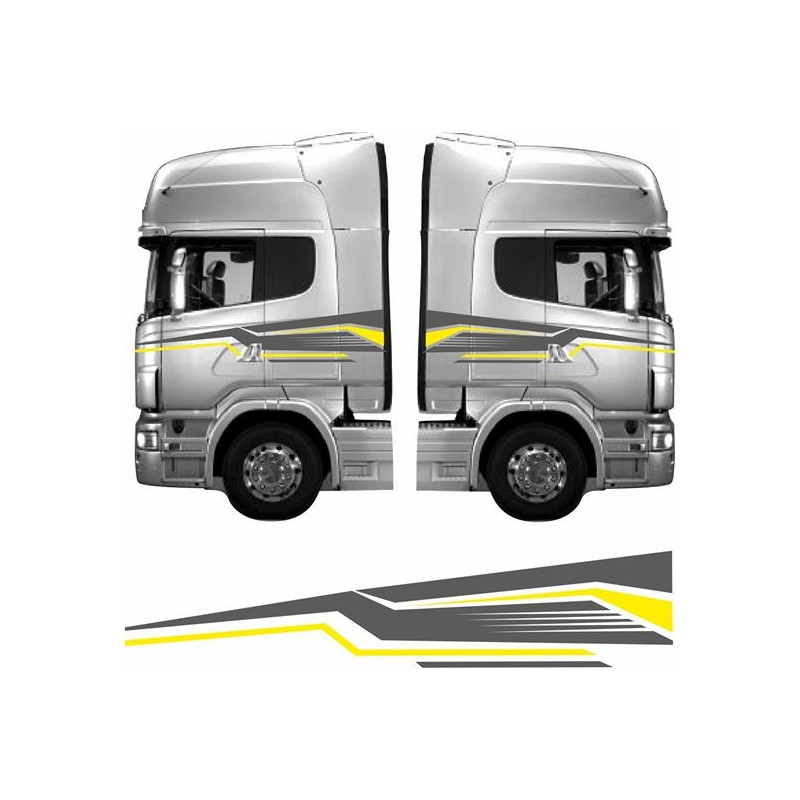 Truck cab full side Graphics decals (Compatible Product)