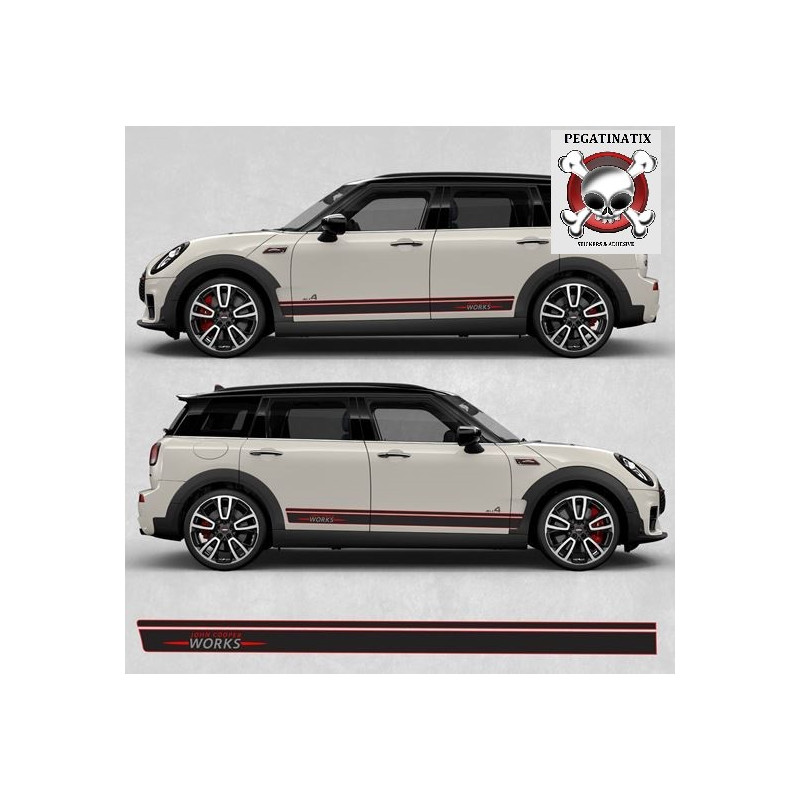 AUFKLEBER Mini Clubamn JCW F54 side Stripes (Kompatibles Produkt)
