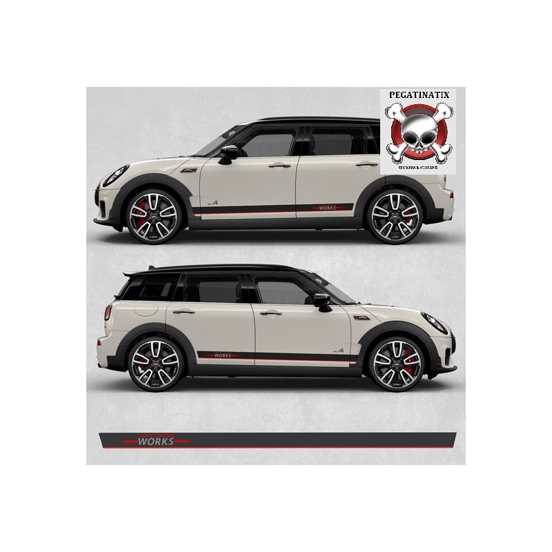 ADHESIVOS Mini Clubamn JCW F54 side Stripes (Producto compatible)
